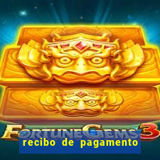 recibo de pagamento simples word